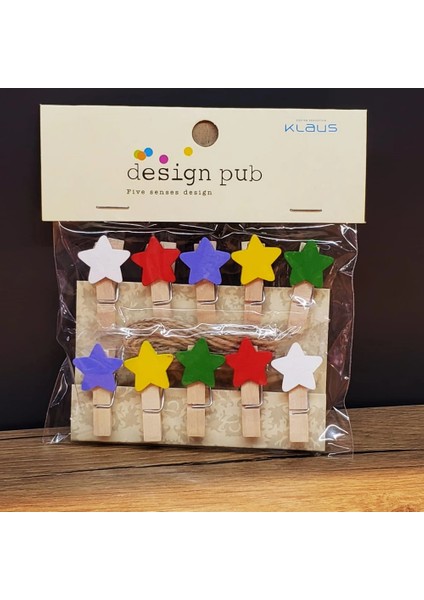 Yıldız Tasarımlı Mini Fotoğraf Mandalları fiyatları