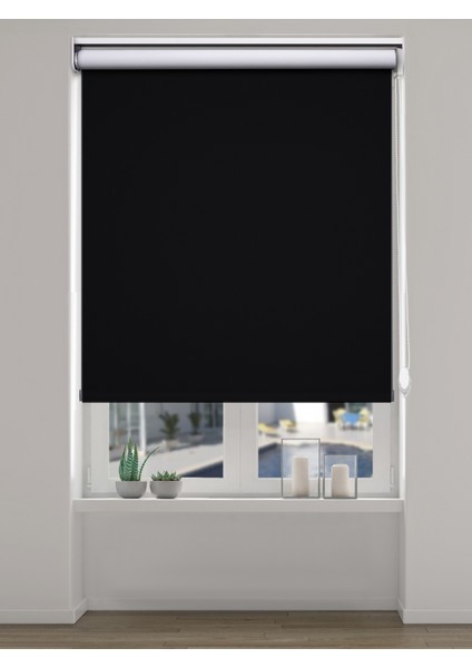 Lotus Serisi Siyah Renk A Kalite Mat Stor Perde