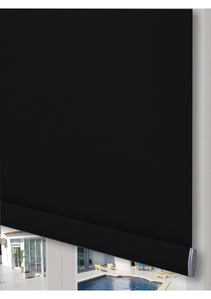 Lotus Serisi Siyah Renk A Kalite Mat Stor Perde fırsatları