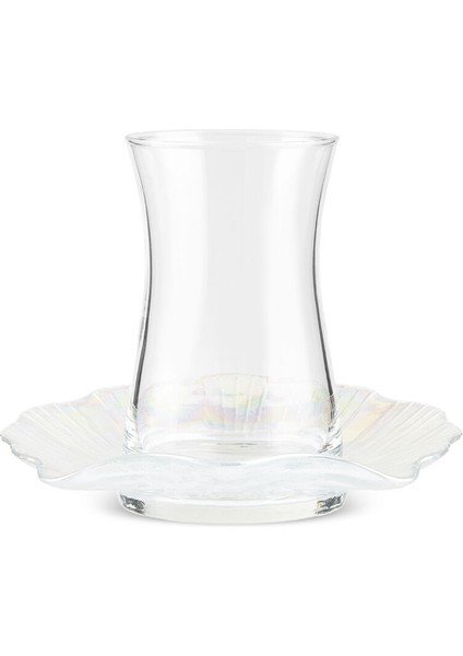 Shell 6 Kişilik 12 Parça Lüsterli Cam Çay Seti fiyatları