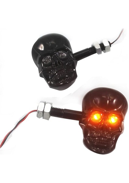 Turn Sinyal Dönüş Sinyali Işık Göstergesi Işık Motosiklet Aksesuarları Siyah (Yurt Dışından)