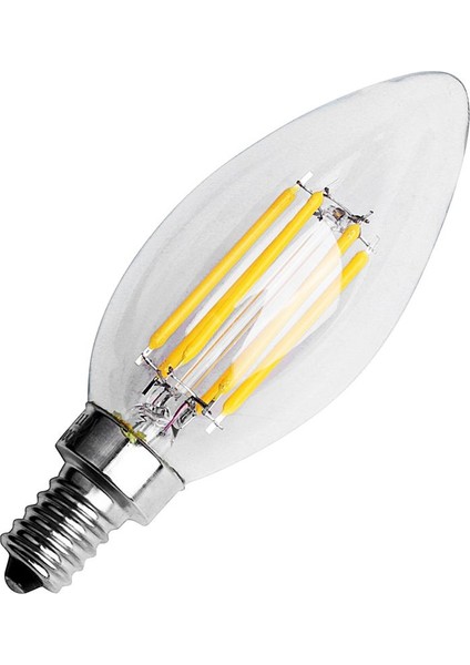 4x Dimmable E12 6W Cob Cob Edison Mum Flame Filament LED Ampul Lambası 10X3 5cm (Yurt Dışından) modelleri