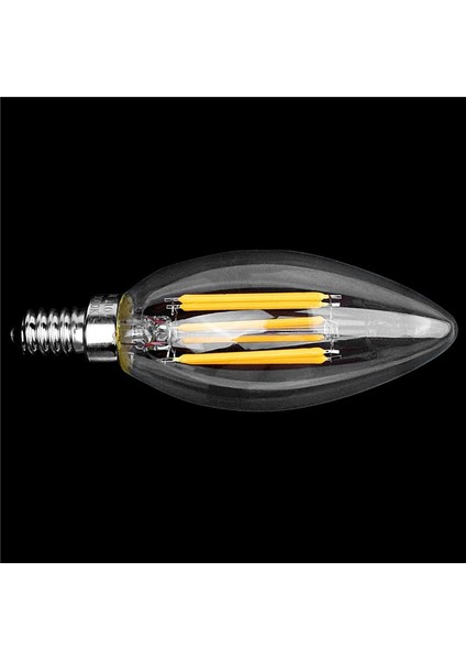 4x Dimmable E12 6W Cob Cob Edison Mum Flame Filament LED Ampul Lambası 10X3 5cm (Yurt Dışından) fırsatları