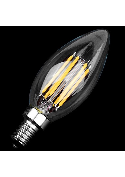 4x Dimmable E12 6W Cob Cob Edison Mum Flame Filament LED Ampul Lambası 10X3 5cm (Yurt Dışından) indirimleri