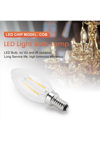 Dimmable E12 2W Cob Cob Edison Mum Flame Filament LED Ampul Lambası 10*3 5cm (Yurt Dışından) fırsatları