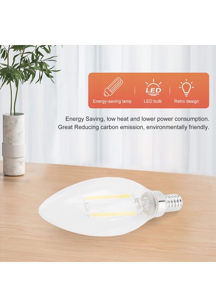 Dimmable E12 2W Cob Cob Edison Mum Flame Filament LED Ampul Lambası 10*3 5cm (Yurt Dışından) indirimleri