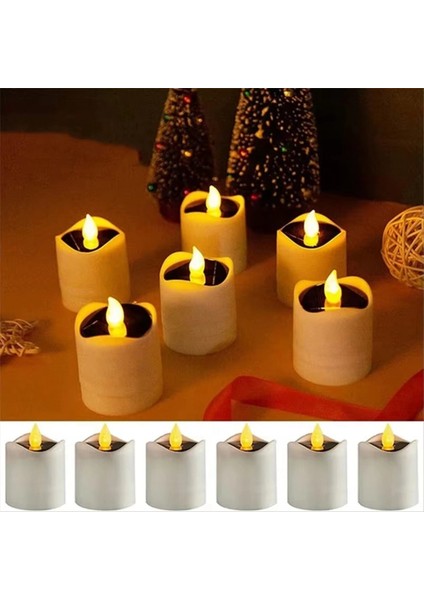 Romantik Titreşen Güneş Alevsiz LED Mum Açık Düğün Dekorasyonu Için Hafif Çay Işığı Simülasyonu (Yurt Dışından) fiyatları