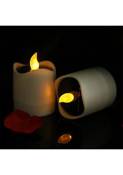 Romantik Titreşen Güneş Alevsiz LED Mum Açık Düğün Dekorasyonu Için Hafif Çay Işığı Simülasyonu (Yurt Dışından) modelleri