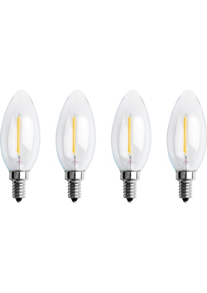 4x Dimmable E12 2W Cob Cob Edison Mum Flame Filament LED Ampul Lambası 10X3 5cm (Yurt Dışından)
