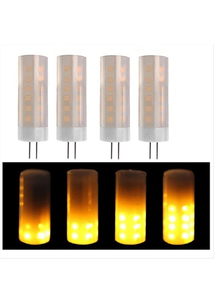 4 Pcs G4 Ampuller 1400-1800K 12V Düşük Voltaj Alev Lambası Atmosfer Dekorasyonu Tatil Ampulü Avize Kristal Ampul AC/DC12V (Yurt Dışından) fiyatları