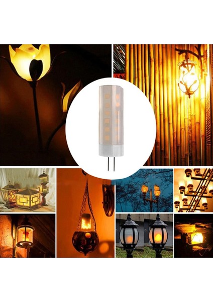 4 Pcs G4 Ampuller 1400-1800K 12V Düşük Voltaj Alev Lambası Atmosfer Dekorasyonu Tatil Ampulü Avize Kristal Ampul AC/DC12V (Yurt Dışından) fırsatları