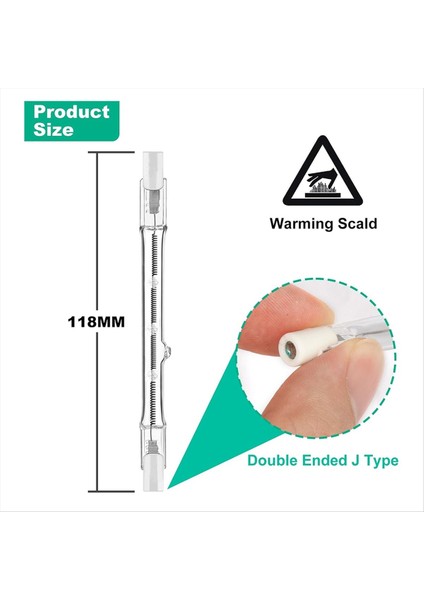 R7S Halojen Ampuller 7 Paket R7S Ampul 118MM Dimmable 230V Halojen Ampul Tungsten Doğrusal Ampul 150W (Yurt Dışından) modelleri