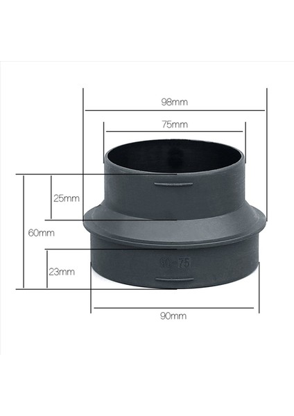 4pcs 90MM Ila 75MM Park Isıtıcı Kanalları Redüktör Konnektörü Hava Isıtıcı Kanalı Borusu Redüktör Adaptör Dönüştürücü (Yurt Dışından) fiyatları