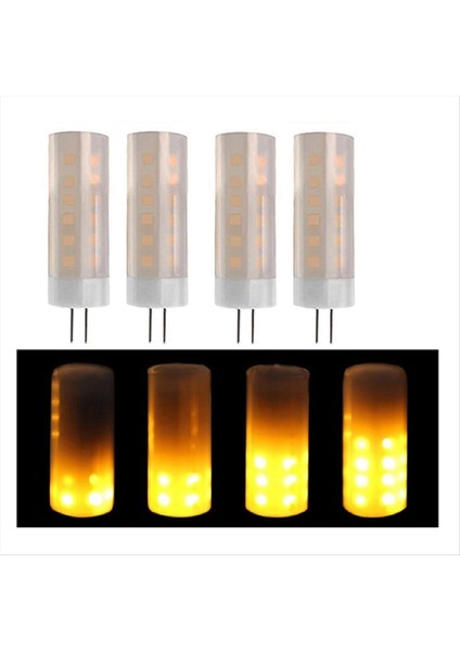 4 Pcs G4 Ampuller 1400-1800K 12V Düşük Voltajlı Alev Lamba Atmosfer Dekorasyonu Tatil Ampulü Avize Kristal Ampul DC12V (Yurt Dışından) fırsatları
