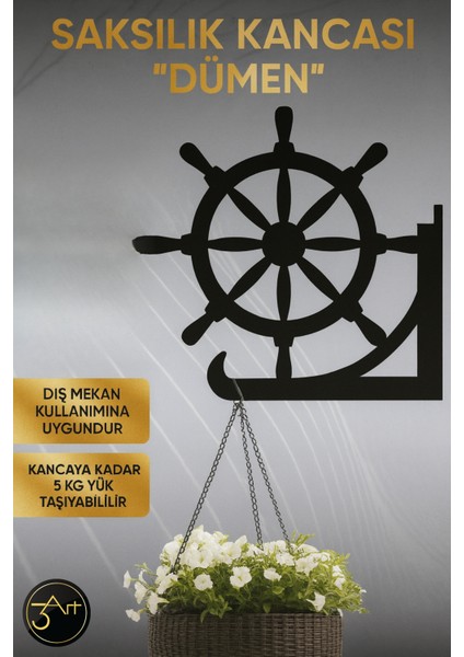 Duvar Tipi Saksılık - Estetik Ferforje Tasarım