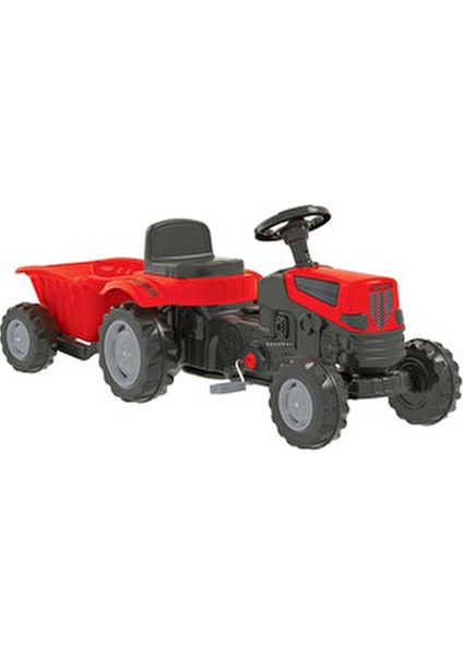 Active Römorklu Pedallı Traktör Kırmızı Ergonomik Tasarım ile 2-7 Yaş Erkek Çocuklar İçin fiyatları