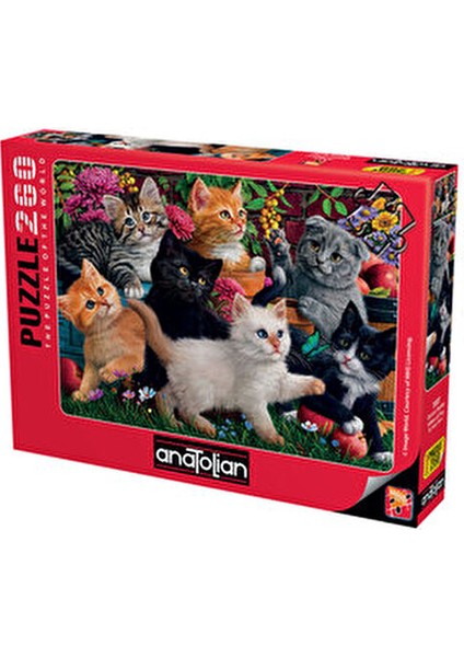 260 Parça Oyuncu Kediler xl Puzzle - 8-12 Yaş Aralığına Uygun Eğlenceli Tasarım