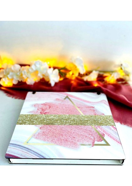 Ahşap Kutulu Ahşap Defter Kalem Seti - Pembe1 fiyatları