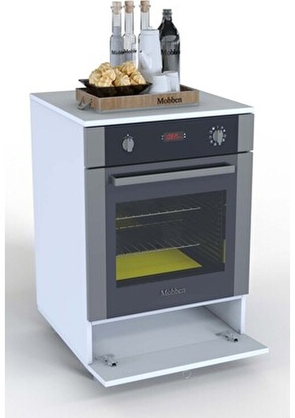Ankastre Dolabı Beyaz Suntalam Fırın Dolabı 60 cm Ölçülerde Modern Tasarım fırsatları