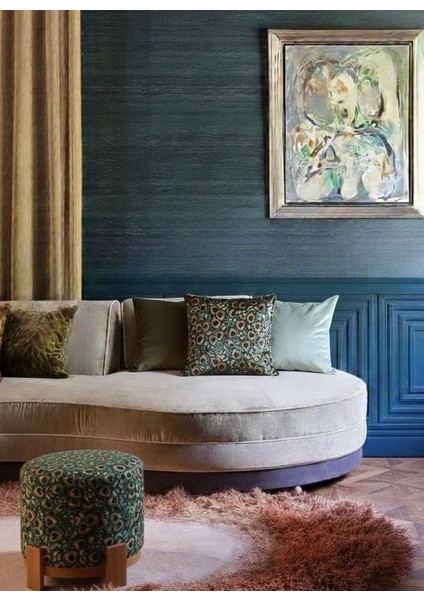 Tavus Kuşu Desenli Parlak Kadife Kırlent Kılıfı fiyatları