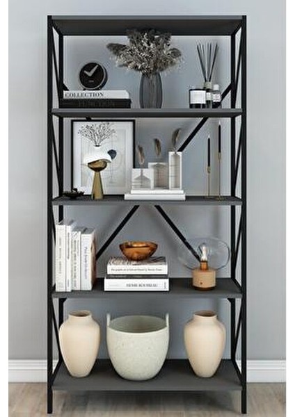 Omega Metal Mutfak Rafı Dolabı 150 cm 5 Raflı Çok Amaçlı Mikrodalga Fırın Rafı Modern Tasarım