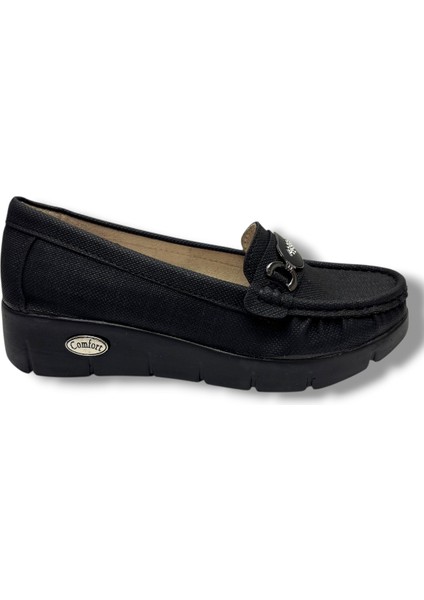 C-Shoes SL422-26 Baskı Kot Deri Zikzak Taşlı Toka Comfort Kadın Ayakkabı fiyatları