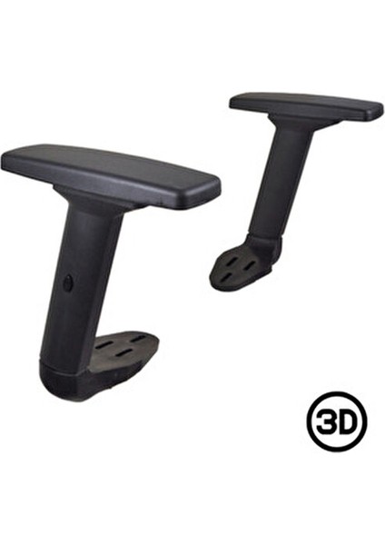 3ÖZENMAK 3D T Kolçak Ofis Koltuğu Yedek Parça Aksamları Dayanıklı ve Ergonomik SiyahD T Kolçak Gamer Koltuğu Büro Ofis Koltuğu Yedek Parça Aksamları