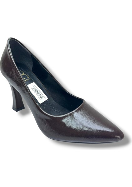 C-Shoes 349-26 Kırışık Rugan Deri Kadın Stiletto