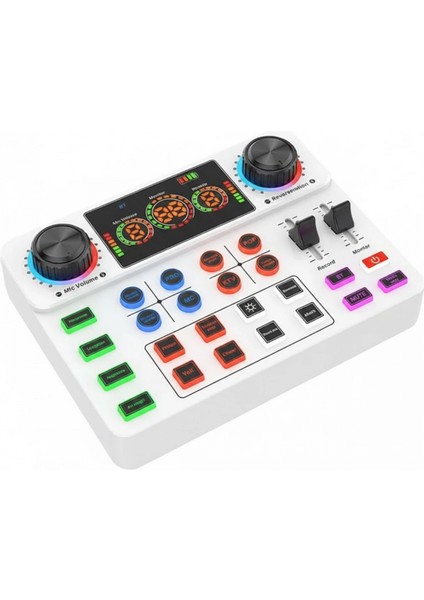 Blic Pro+ Ksa2 Beyaz Live Stream Sound Card | Profesyonel Canlı Yayın Ses Kartı