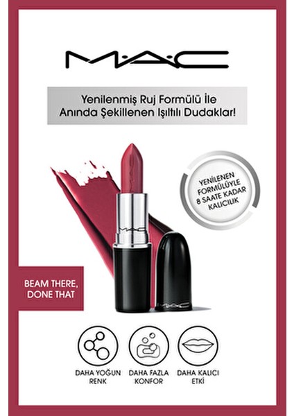 Lustreglass Sheer-Shine Ruj - Beam There, Done That Bordo Renk Parlak Özellikli indirimleri