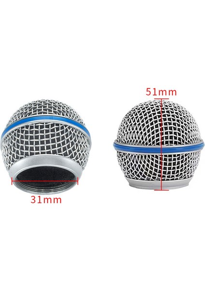 Yedek Mavi Çelik Mesh Mikrofon Izgara Kafası Mikrofon Grille Yedek Kafa Dıy Parçaları BETA58A Için Aksesuar (Yurt Dışından) fiyatları