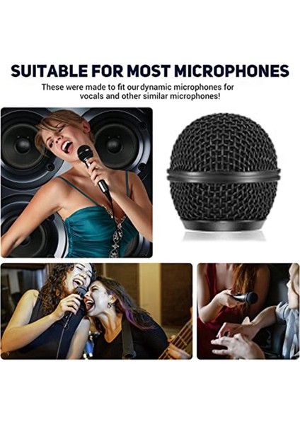 Kablosuz Mikrofon Grille Mikrofon Aksesuarları Shure SM58, SM58S, SM58LC ve More Black Için Metal Mikrofon Grille Başlığı (Yurt Dışından) fiyatları