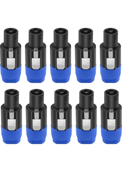 10PC 4pin NL4FC Hoparlör Konnektörü Ohm Fiş Hoparlör Ses Kablosu Adaptörü Bükülme Kilit 4pin Hopeon Dişi Jak Aksesuarları, Bir (Yurt Dışından)