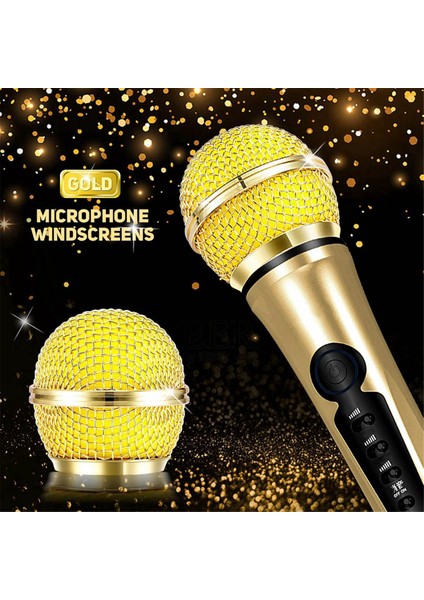 Kablosuz Mikrofon Grille Mikrofon Aksesuarları Shure SM58, SM58S, SM58LC ve More Gold Için Metal Mikrofon Grille Başlığı (Yurt Dışından) modelleri