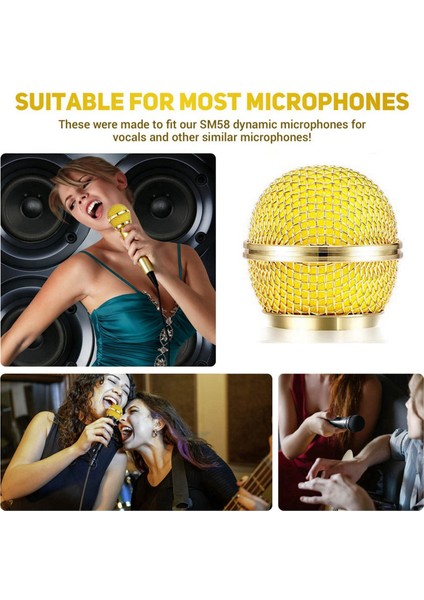 Kablosuz Mikrofon Grille Mikrofon Aksesuarları Shure SM58, SM58S, SM58LC ve More Gold Için Metal Mikrofon Grille Başlığı (Yurt Dışından) indirimleri