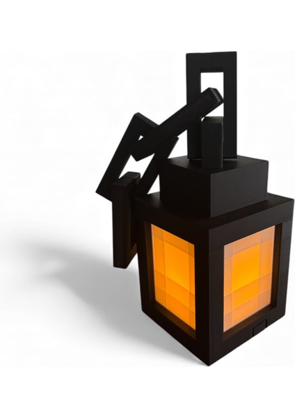 Minecraft Işık Feneri | LED Mum Dahil | Dekoratif Askılı Masaüstü Lamba | Minecraft Fener fiyatları