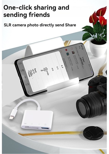4&#39;ü 1 USB Otg Kart Okuyucu Iphone Hızlı Şarj Ios Bağlantı Noktası Için Sd/tf Kart Kamera Bellek Genişletici ile Uyumludur (Yurt Dışından) modelleri