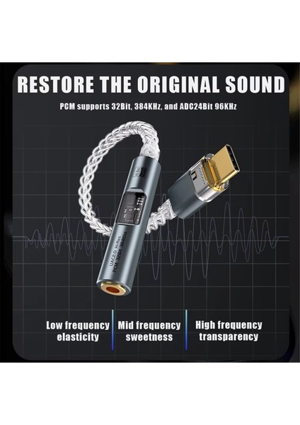 BA23 USB Tip C Ila 3,5 mm Jack Adaptör Adaptör Dac Dac USB C Audio Aux Dönüştürücü Kod Çözücü CX31993 Pcm 32BIT 384KHZ A (Yurt Dışından) fırsatları