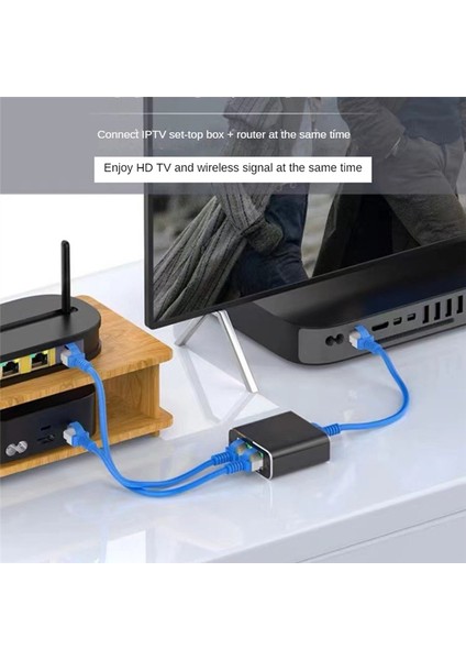 Gigabit Ethernet Splitter 1 In 2 Out, 1000MBPS -Lan/internet Kablosu Ayrıştırıcı - Cat5/6/7 Splitte, RJ45 Ağ Uzantısı (Yurt Dışından) modelleri