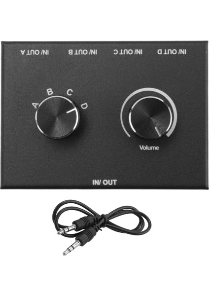 4 Bağlantı Noktası 3.5mm Stereo Ses Anahtarlayıcı Desteği 1&#39;de 1 Veya Pc Telefon Dizüstü Bilgisayar Kulaklığı Için 1&#39;den 4&#39;ü Çıkış (Yurt Dışından)