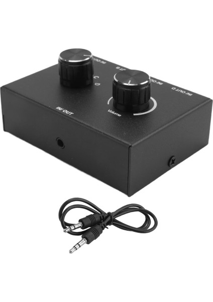 4 Bağlantı Noktası 3.5mm Stereo Ses Anahtarlayıcı Desteği 1&#39;de 1 Veya Pc Telefon Dizüstü Bilgisayar Kulaklığı Için 1&#39;den 4&#39;ü Çıkış (Yurt Dışından) fiyatları