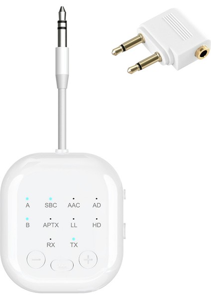 Aptx-Uyumlu Bluetooth 5.3 Alıcı Yüksek Tanımlayıcı Yüksek Gizli Kablosuz Ses Adaptörü Uçaklar/tv/araba Için (Yurt Dışından)