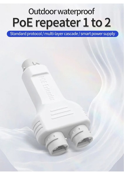 100M 1&#39;de 2 Out Su Geçirmez Poe Extender/treater Dış Mekan 30W Yüksek Güçlü Fiş ve Poe Switch Nvr Ip Kamera Ap (Yurt Dışından) fırsatları