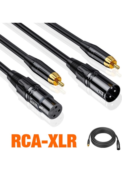 Xlr Dişi - Rca Erkek Kablosu, Altın Kaplama Konektör Kablosu, Koaksiyel Kalkan Xlr Mikrofon Ses Kablosu Adaptörü 16.4ft (Yurt Dışından) fırsatları