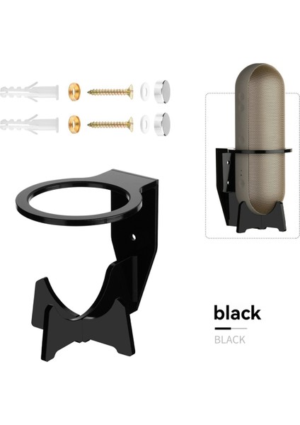 Hoparlör Duvar Montajı Hap 2024 Hoparlörler Akrilik Ses Duvar Montajı Depolama Stand Kolay Kurulum Siyah (Yurt Dışından) modelleri