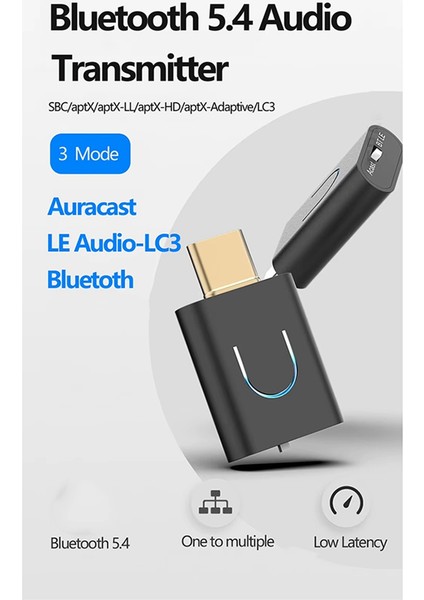Tebe Le Audio Lc3 Bt 5.4 Audio Verici Aptx-Ll/hd Tip-C Pc Tv Ps4/5 Için Auracast ile Kablosuz Stereo Müzik Adaptörü (Yurt Dışından) modelleri