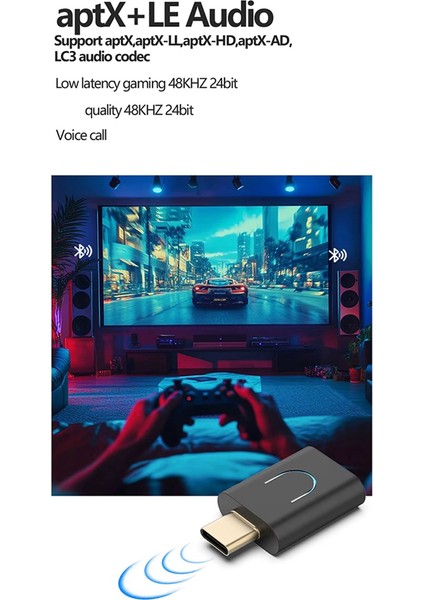 Tebe Le Audio Lc3 Bt 5.4 Audio Verici Aptx-Ll/hd Tip-C Pc Tv Ps4/5 Için Auracast ile Kablosuz Stereo Müzik Adaptörü (Yurt Dışından) indirimleri