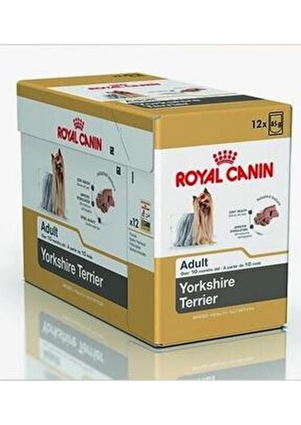 Yorkshire Terrier Yaş Köpek Maması 12 x 85 gr Biftek Tatlı Özel Formül