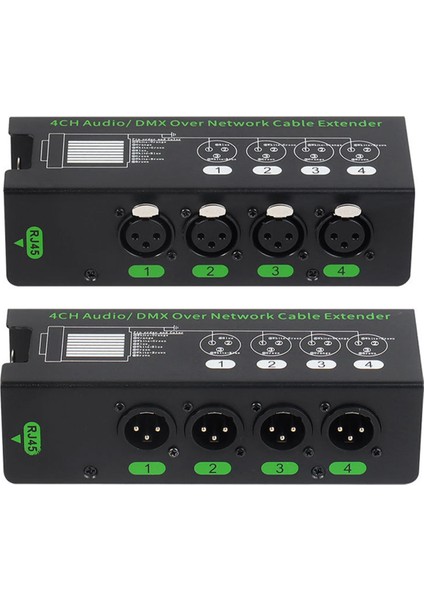 1paır 4ch 3 Pın Ses/dmx Ağ Kablosu Genişletici DMX512 Ağ Sinyali Genişletici Xlr&#39;den RJ45 Adaptör 1 Erkek+1 Kadın (Yurt Dışından)