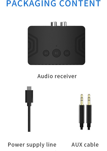Bluetooth 5.3 Ses Alıcı Verici 3.5mm Aux Rca USB Stereo Müzik Kablosuz Ses Adaptörü Pc Otomobil Hoparlörü (Yurt Dışından) modelleri